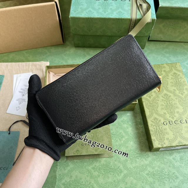 gucci專櫃新款原廠皮拉鏈長錢包 古馳飾手寫體Gucci標識長夾錢包 jcp1790